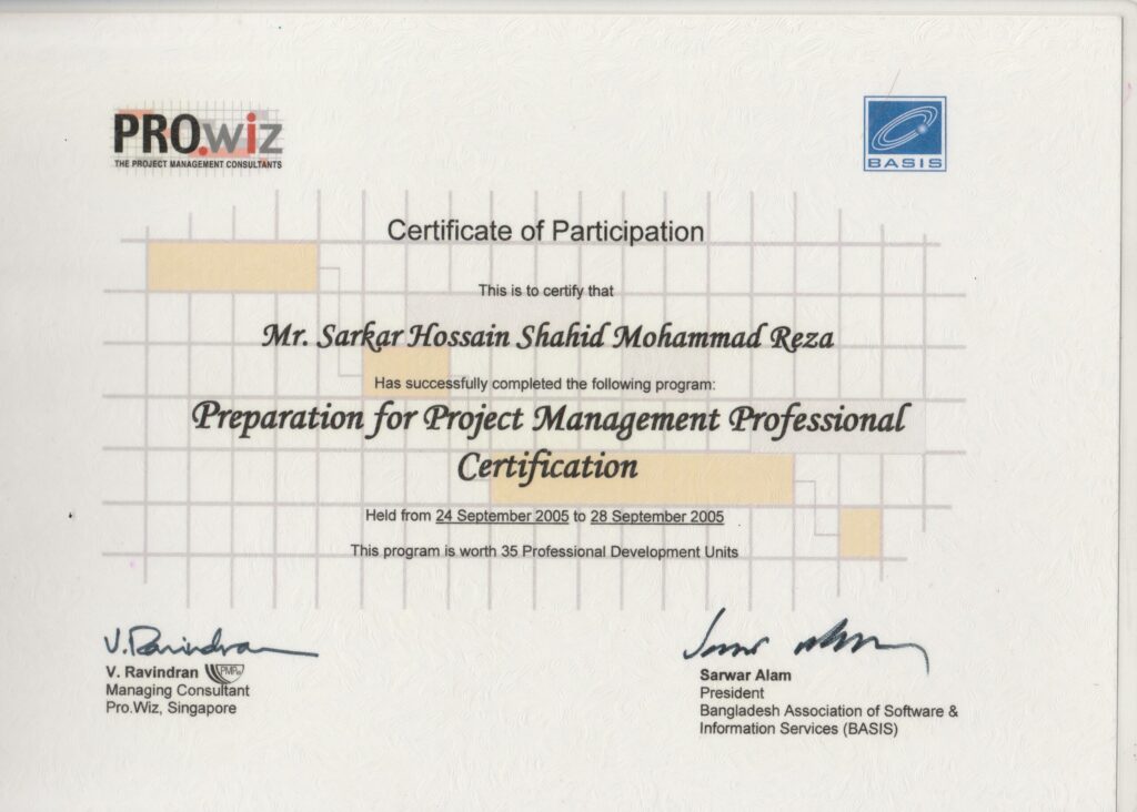 preparation for project management professional certification