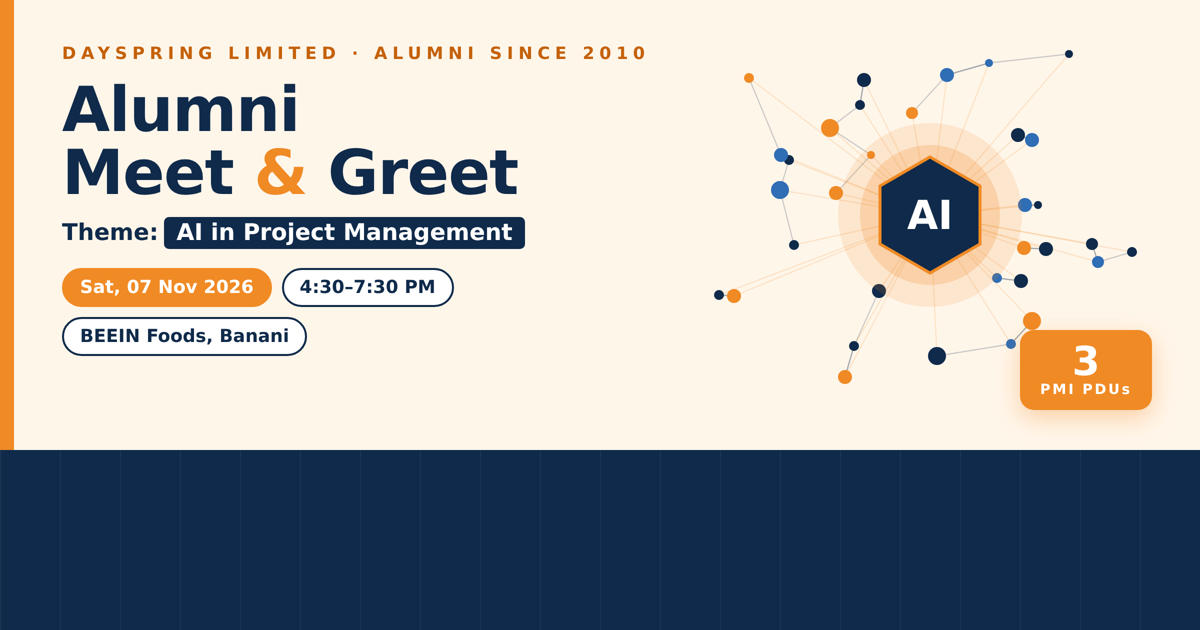 DaySpring Alumni Meet & Greet 2026 – AI in Project Management, 07 Nov 2026, BEEIN Foods Banani